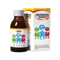 ขวดใหญ่ 100 มล. วิตามินสำหรับเด็ก Nutroplex Oligo มีธาตุเหล็ก ใยอาหาร โอลิโกฟรุคโตส ท้องผูก บำรุงสมอง