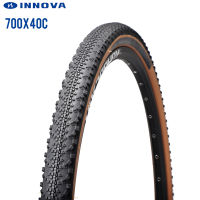 【LazGlobal】INNOVA จักรยานยาง700x40C 40-622จักรยานถนนยาง700C พอดี29er Mtb กรวดจักรยานสีเหลืองด้านลวดลูกปัดเบา565กรัม