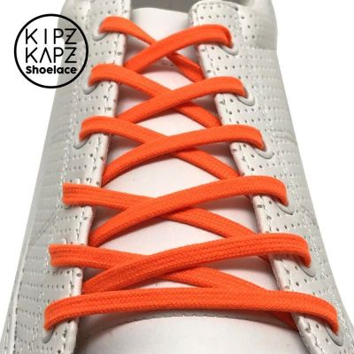 Kipzkapz FS21สีส้ม90เซนติเมตร115เซนติเมตร140เซนติเมตร160เซนติเมตร-เชือกผูกรองเท้าแบน6มิลลิเมตร