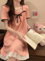 【Ready】? mer ghtdress for women summer short-sed pure 23 new sle student cute bean home jama dress