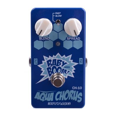 Biyang Baby Boom CH-10 Electric Guitar Bass Two Speed Analog Aqua Chorus Effect Guitar Pedal True Bypass with Pedal Connector
