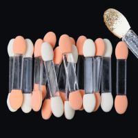 10pcs Nail Powder Brushes Sponge Glitter Picking Disposable Double Sided Eyeshadow Applicators Brush Makeup Cosmetic Tools TR194 Artist Brushes Tools