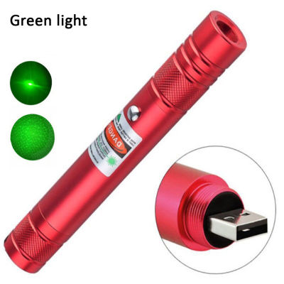 [สีเขียว/สีแดง L-Aser] Winstong Power แบบพกพา USB ชาร์จ L-Aser สีเขียวตัวชี้สีแดง10000M ปรับโฟกัส L-เลเซอร์ Pointer