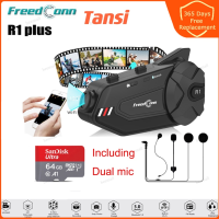 Freedconn R1 Plus Motorcycle Camera Bluetooth Headset ไมค์คู่ กล้องมอเตอร์ไซค์ บลูทูธ 5.0 กลุ่มรถจักรยานยนต์ อินเตอร์คอม HD 1080P วิดีโอ FM Wifi 6 ไรเดอร์ หมวกกันน็อค ชุดหูฟังอินเตอร์โฟน f