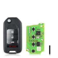 For Xhorse XKHO01EN Universal Wire Car Key Fob Flip 3+1 Button for Honda Type for VVDI Key Tool