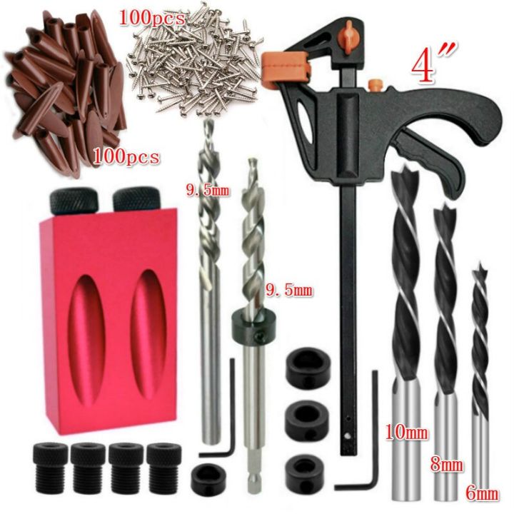 hh-ddpj15-degress-oblique-hole-locator-drill-guide-set-pocket-hole-jig-kit-drill-guide-set-puncher-locator-with-hole-locator-fittings