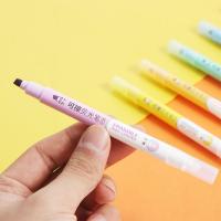 CATHY ปากกาวาดด้วยปากกากราฟฟิตี6ชิ้น/เซ็ตสำหรับสำนักงานปากกาไฮไลท์ลบได้ปากกาเรืองแสงปากกาสำหรับสีลูกอม