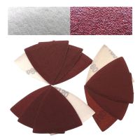 30PCS Triangle Hook &amp; Loop Sanding Discs Sandpaper Aluminum Oxide Oscillating Tool Saning Papers 80*80*80mm 40-240 Grit Abrasive Power Sanders