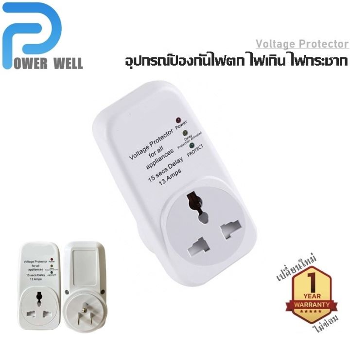 อุปกรณ์กันไฟตก-ไฟเกิน-ไฟกระชาก-ปลั๊กตู้เย็น-ปลั๊กตู้แช่-voltage-protector-surge-protector