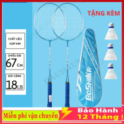 Bộ 2 chiếc vợt cầu lông Boshika ,tặng kèm bao đựng và 3 quả cầu nhựa
