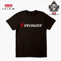 Short Sleeve Combed Cotton Specialized Bicycle Logo T-Shirt for Unisex