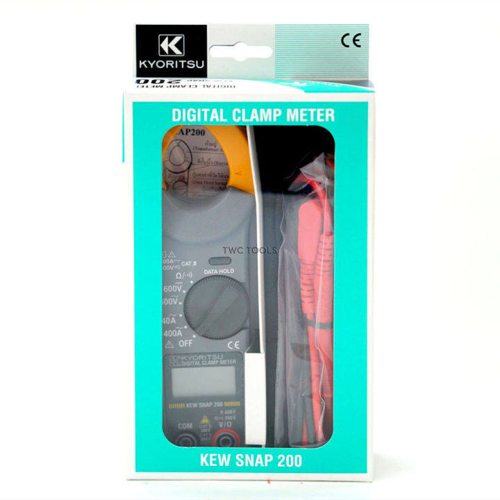 kyoritsu-แคลมป์มิเตอร์-คลิปแอมป์-คีบแอมป์-ดิจิตอล-digital-clampmeter-รุ่น-kew-snap-200-kt200