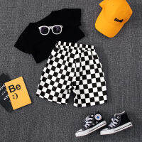 Fashion Summer Shorts for Boys Cotton Teenage Black&amp;white Plaid Shorts 2020 Children Thin Pants 2-14Years Clothes Toddler Wear