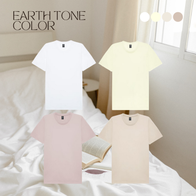 BASIC COTTON TEE NON-IRON 🤎🍃เสื้อยืดเบสิคแขนสั้นคอกลม ไม่หด ไม่ต้องรีด MINIMAL AND EARTH TONE