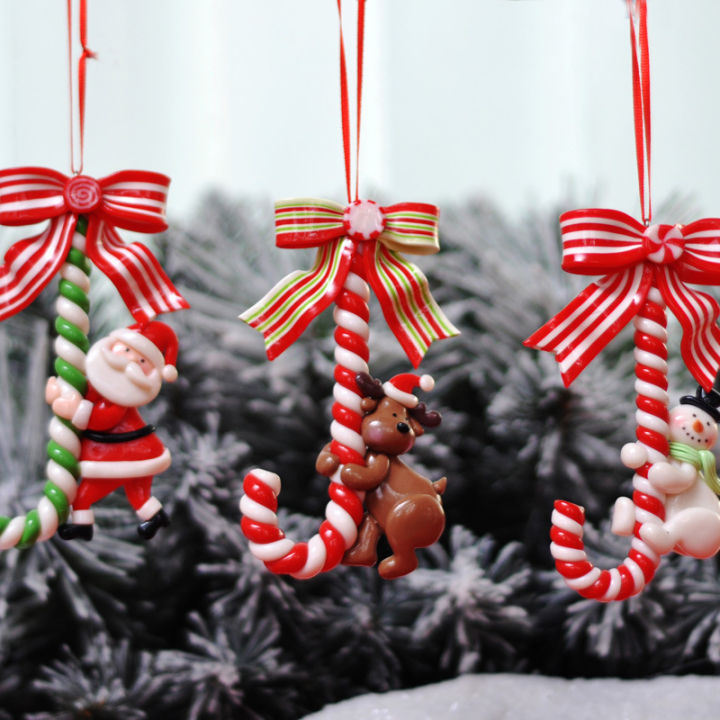 christmas-tree-ornaments-crutch-bread-earth-decoration-santa-claus-figurine-christmas-ornaments-festive-home-decor