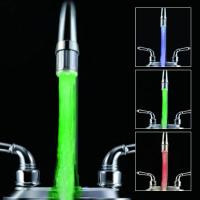 LED Water Faucet Stream Light Kitchen Bathroom Shower Tap Faucet Nozzle Head 7 Color Change Temperature Sensor Light Faucet