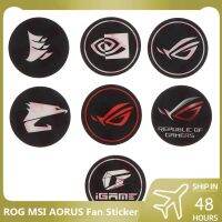 Casing PC โฮสต์สติกเกอร์พัดลมฉลาก ROG MSI AORUS เคลือบทองด้วยพัดลมทำความเย็นสติกเกอร์พัดลมสติกเกอร์สติ๊กเกอร์ตกแต่ง GPU