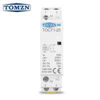 TOCT1 25A 2P 220V/230V 50/60HZ รางดินตัวต่อ Modular Ac Rumah Tangga 2NO 2NC 1NC 1NO Atau