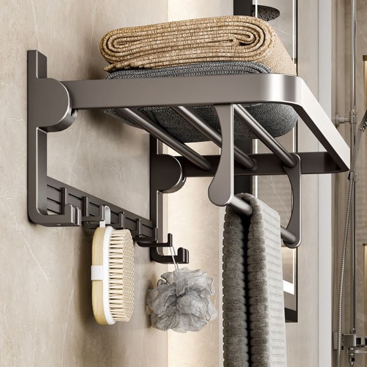 bathroom-shelves-wall-bath-towel-holder-foldable-shower-holder-clothes-organizer-with-hooks-storage-rack-bathroom-accessories