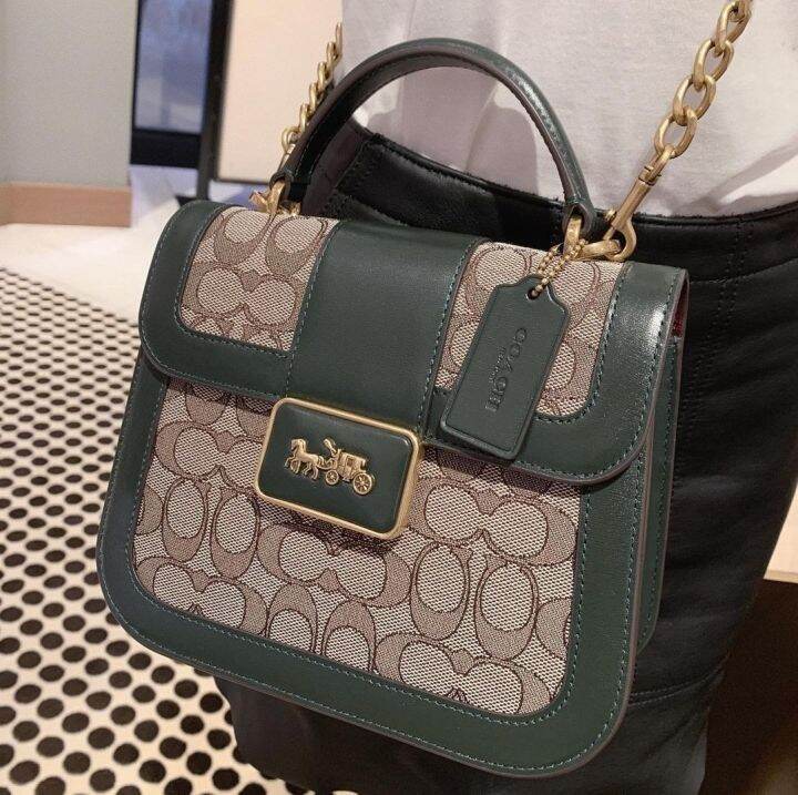 Coach Alie Top Handle In Signature Jacquard Ladies Crossbody Bag C4822