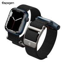 Spigen สายนาฬิกาข้อมือไนลอนสายรัดสำหรับ IWatch ยืดหยุ่นพิเศษ49มม. 45มม. 44มม. 41มม. 40มม. สายนาฬิกาวงดนตรีสำหรับ IWatch ห่วงไนลอนชุดที่ปรับได้8 7 6 5 4สายรัดข้อมือ SE