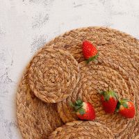 【DT】hot！ Round Woven Non-slip Placemat Coaster Insulation Dish Cup Table 51017