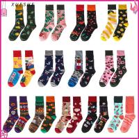 XUESHE Casual Winter Warm Funny Art Spring Autumn bookshelf Pattern Cotton Hosiery Women Socks Cartoon printed