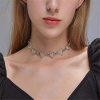 【DT】hot！ Gothic Metal Hollow Connecting Neck Chains Choker Collar Necklace Womens Egirl Jewelry