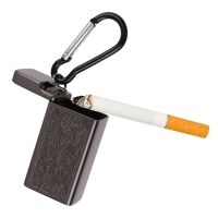 Mini Portable Ashtray Cigarette Keychain Outdoor Useful Travel Pocket Smoking Ash Tray With Lid Keyring for Men