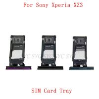 ถาดใส่ซิมการ์ดที่ใส่ช่องเสียบบัตรสำหรับ Sony Xperia XZ3หน่วยความจำถาดใส่ซิมการ์ด Microsd ชิ้นส่วนซ่อมแซม