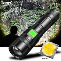 60000LM Powerful LED Flashlight XHP50 LED Flashlight USB Rechargeable Torch Zoom 5Mode Flashlight Lantern Use18650/26650 Battery