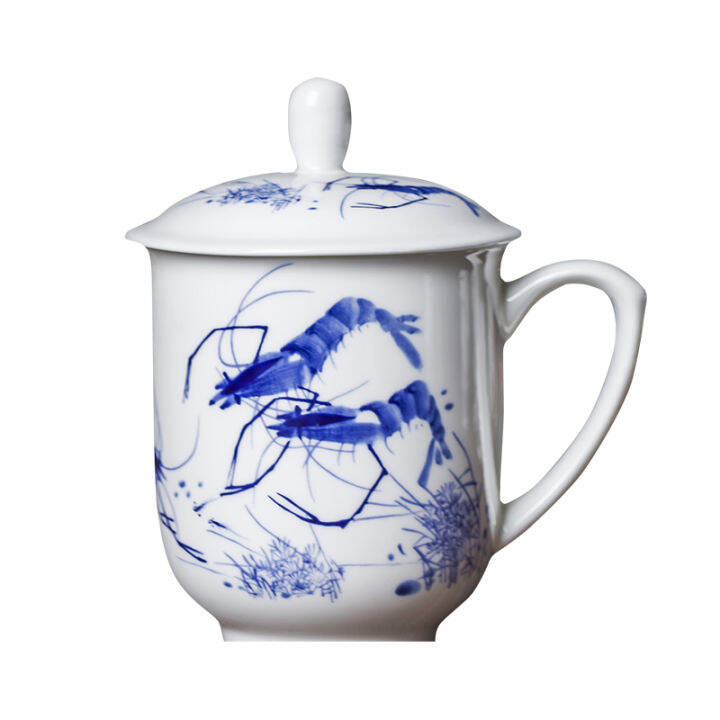 jingdezhen-เซรามิกความจุสูงถ้วยชาสำนักงานที่มีฝาครอบถ้วยน้ำชาบ้านพอร์ซเลนถ้วยน้ำ-t-eaware-อุปกรณ์ชา-infuser