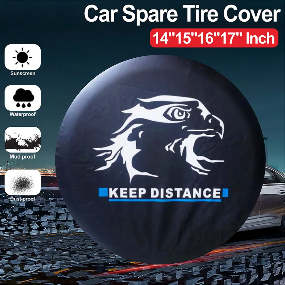 New Universal Car Accessories PVC Car spare wheel cover spare tire cover  for Suzuki Mitsubish For Jeep 14 15 16 17 inch black Lazada PH
