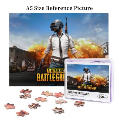 HD Pubg Male Character Cover Wooden Jigsaw Puzzle 500 Pieces Educational Toy Painting Art Decor Decompression toys 500pcs