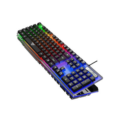 Wired Keyboard and Mouse Set Gaming Lights Teclados Gamer Pc 3200DPI 104 Keys