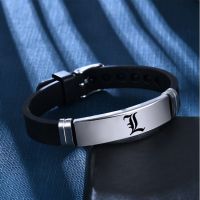 Anime Death Note Cosplay adjustable bracelet stainless steel silicone bracelet simple