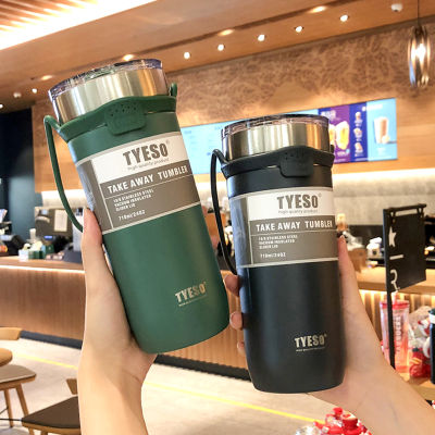 YULEFISH RS 550มล./710มล. แก้วกาแฟฉนวนสองชั้นและรักษาความเย็นถ้วยรถเหล็กสแตนเลสรถยนต์ถ้วยทรราชน้ำแข็งสายคล้องแบบถือ Aug