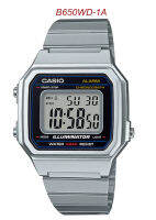 ของแท้100% คาสิโอ นาฬิกาข้อมือ Casio Standard รุ่น B650WD-1A สายสเตนเลสสตีล สีเงิน ประกัน1ปี ร้าน Time4You T4U