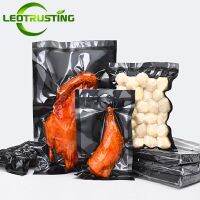 【DT】 hot  Thick Open Top Black Nylon Vacuum Bag Clear Front Powder Sea Food Cooked Meat Chicken Frozen Heat Sealing Packaging Pouches