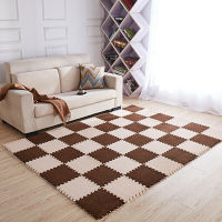 6PcsSet Fluffy Jigsaw Puzzle EVA Foam Rug Anti-Skid Bedroom Carpet Floor Mat LBShipping