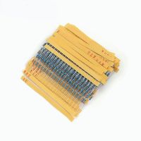 600pcs Metal film Resistor 1/4W 1 throught hole resistors set DIY electronic kit use 0.25W color ring resistance 1 ohm 10M