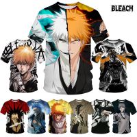 เสื้อยืดลําลอง คอกลม แขนสั้น พิมพ์ลายอนิเมะญี่ปุ่น BLEACH 3 มิติ เหมาะกับฤดูร้อน สําหรับผู้ชาย และผู้หญิง QC7311705