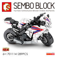 บล็อกตัวต่อมอเตอร์ไซค์ พร้อมฐาน SEMBO BLOCK 701114 จำนวน 289 ชิ้น