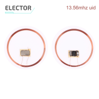 Elector 2ชิ้น UID 125K IC 13.56MHz วงแหวนกุญแจแบบเขียนได้อ่านได้ป้าย RFID NFC แท็กวงกลมทองแดงสายเปลือยชิปควบคุมการเข้าถึง KEYFOB