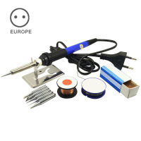 60W 220V 110V Electric Soldering Iron Set Tool Kit Solder Wire Tips Stand CLH8