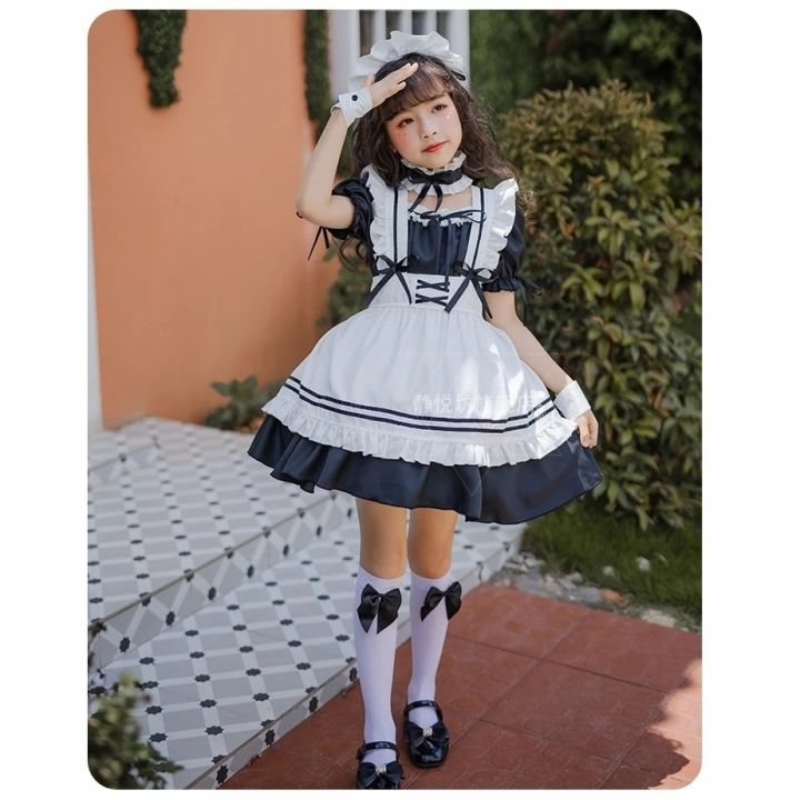 Kids/adult Lolita Maid Dress Girls Lovely Maid Costume Children Outfit  Cosplay Costumes 【Original】 