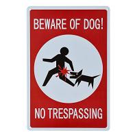 Beware of Dogs Warning Vintage Retro Metal Tin Sign Plaque Classic Decorative Poster Artwork