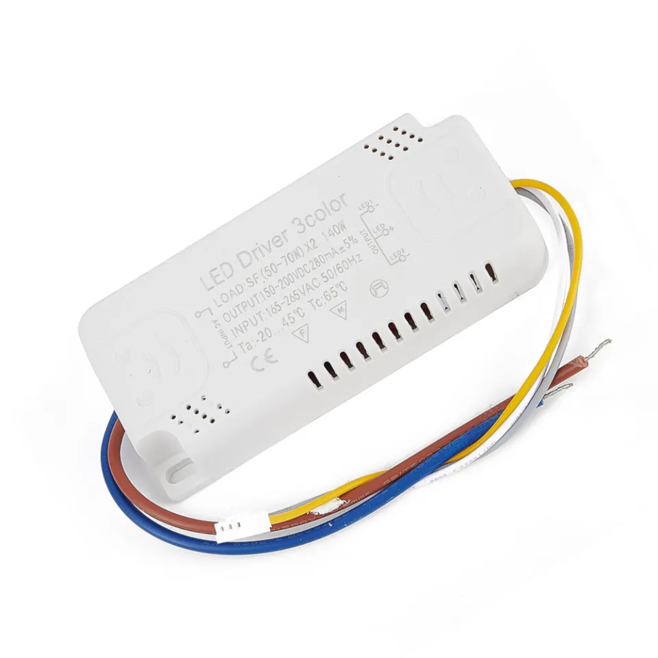 LED Driver 3 Color Adapter for LED Lighting Non-Isolating Transformer  Replacement, (40-60W)X2