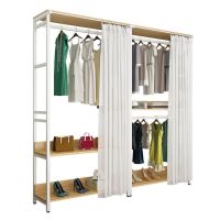 [COD] Bedroom floor-to-ceiling wardrobe cloakroom home multi-functional storage display Chinese new double-layer hanger