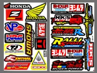 สติ๊กเกอร์แต่งรถ SHOWA MUGEN POWER HRC HONDA RACING YOSHIMURA รถมอเตอร์ไซค์ บิ๊กไบค์ สติ๊กเกอร์ติดกระจก แต่งรถรถยนต์ ติดข้างรถ ติดหมวกกันน็อค จำนวน 2 แผ่น